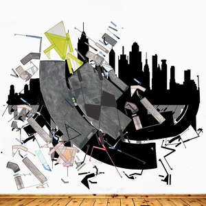 New York skyline wall sticker (project)