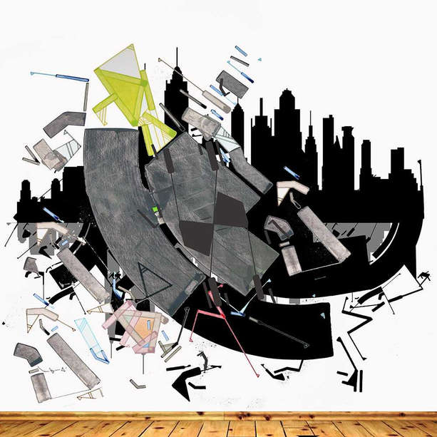 New York skyline wall sticker (project)