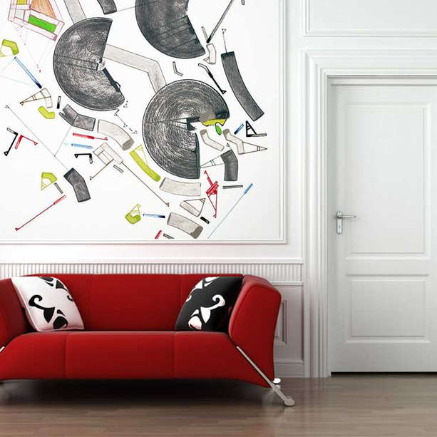 Indoor wall painting for waiting room