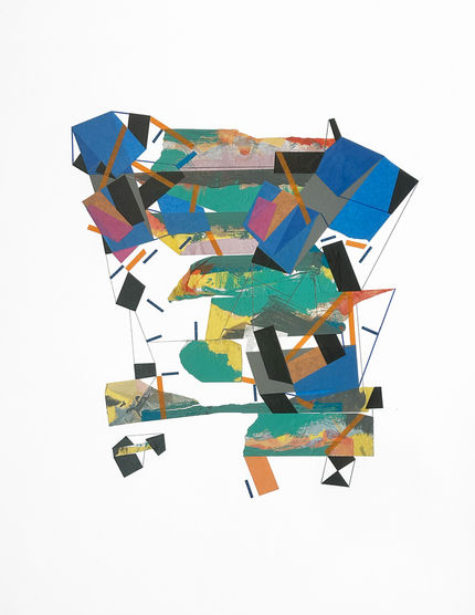 Abstract painting on paper about the archipelagic state by Halaburda, 2023, USA