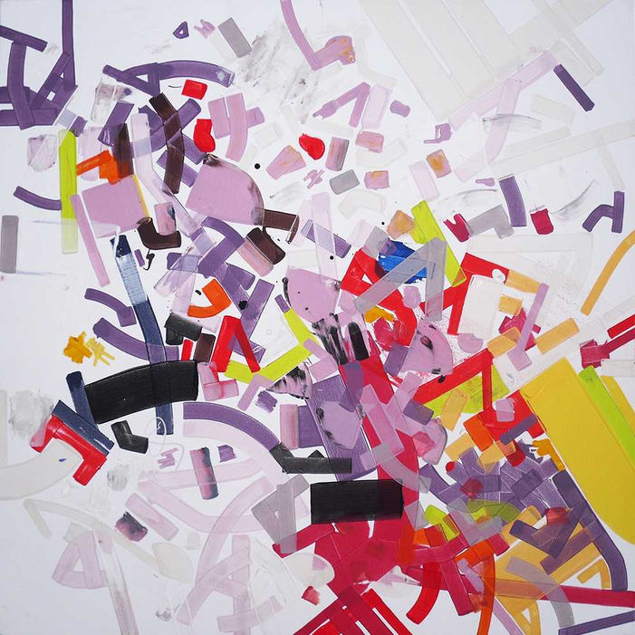 Abstract painting by Halaburda, geographic abstraction, 2016