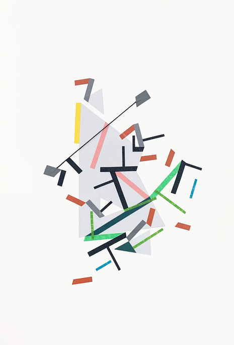 Minimalist collages about the subway network by Halaburda, 2022, USA.