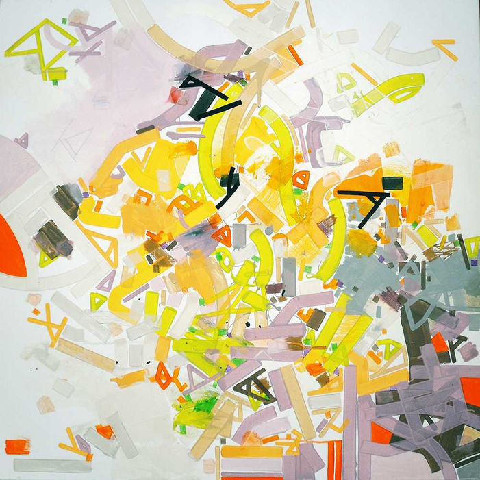 Abstract painting by Halaburda, geographic abstraction, 2016