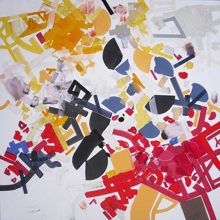 Abstract painting by Halaburda, geographic abstraction, 2016