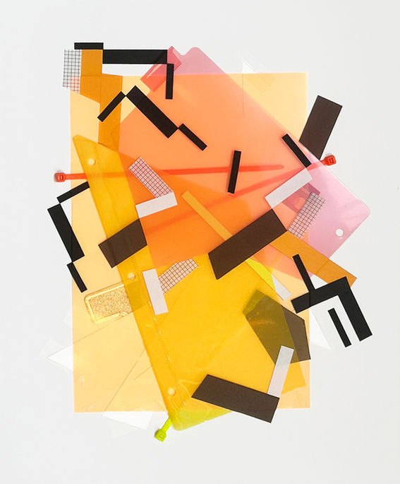 The Lifecycle of Plastic abstract mapping art on paper by Philippe Halaburda