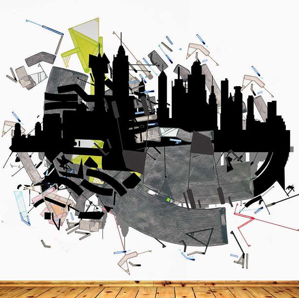 New York skyline wall sticker (project)