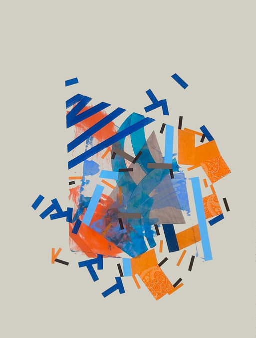 Abstract psychogeographical art on paper by Philippe Halaburda from Dérive series