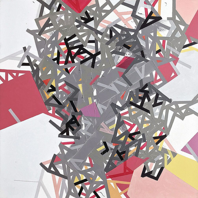 Abstract map art about psychogeography by Philippe Halaburda