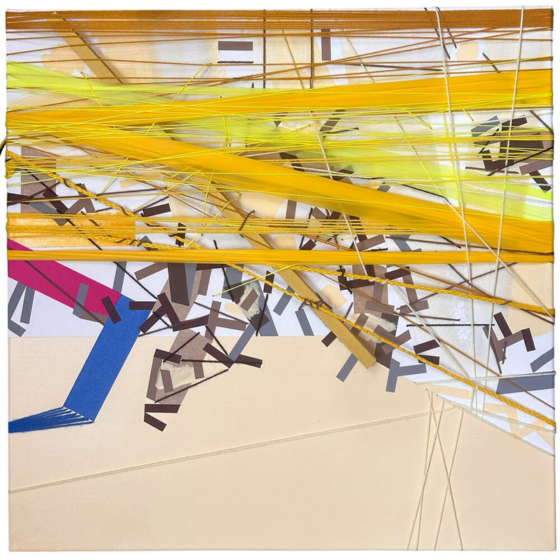 Emotional cartography on canvas by Halaburda, 2024, USA