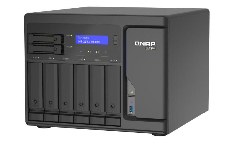 Thumbnail: QNAP TS-h886-D1622-16G-US NAS de 8 bahías Intel® Xeon® D-1622 4 núcleos, procesa