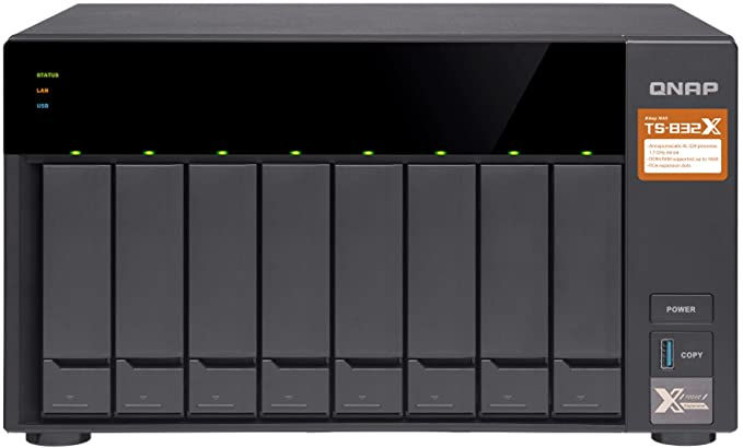 Thumbnail: NAS de alta capacidad de 8 bahías TS-832PX-4G de QNAP con 10GbE SFP+ y 2,5GbE