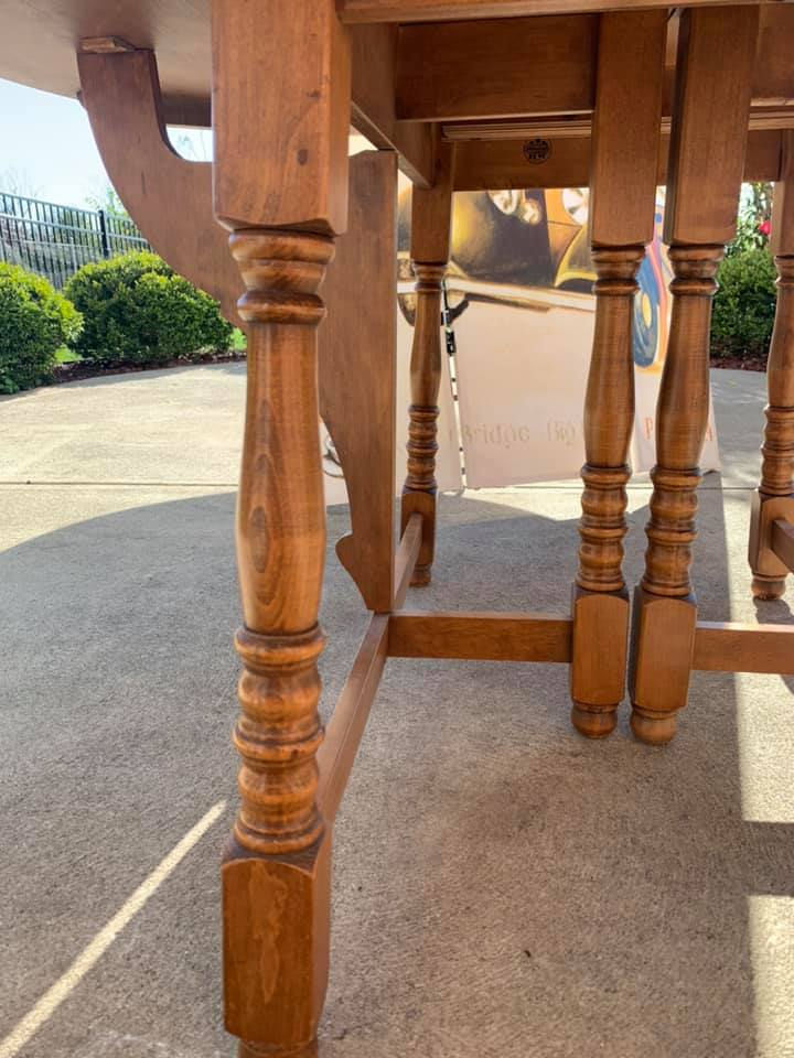 Thumbnail: Mid-Century solid maple gateleg table