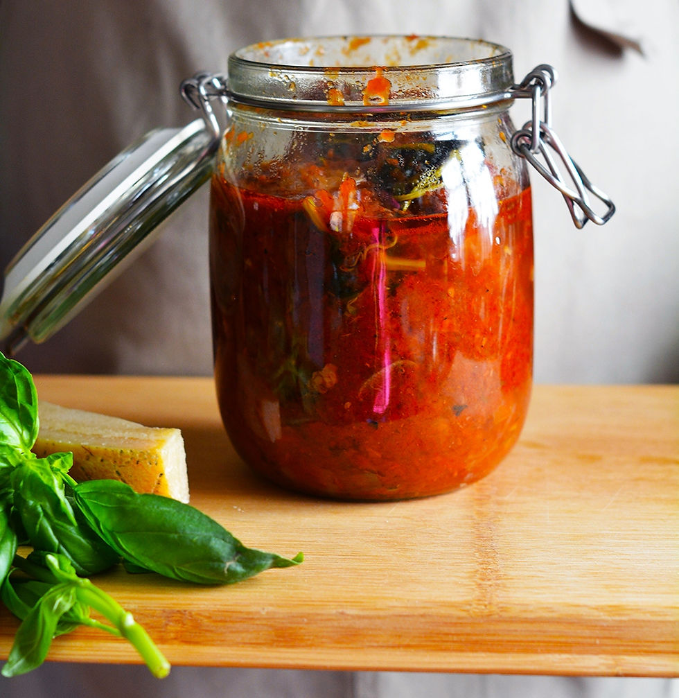 תמונה ממוזערת: Salsa di peperoni e pomodoro del Taller de Salsas  italianas Artesanales Cocina Gourmet