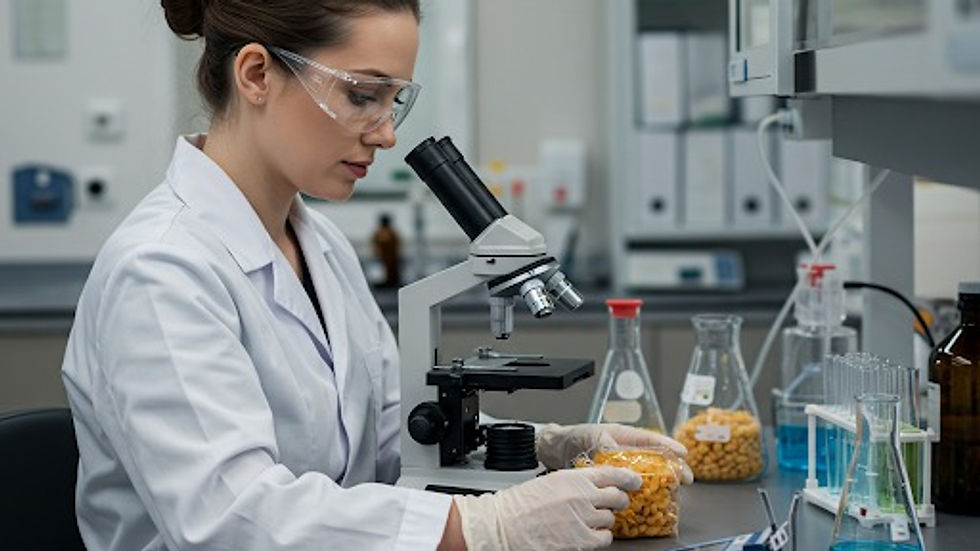 Análisis de alimentos procesados para consumo humano y animal