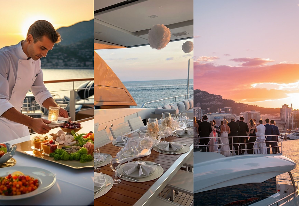Sunset Soiree party on a yacht in Spain