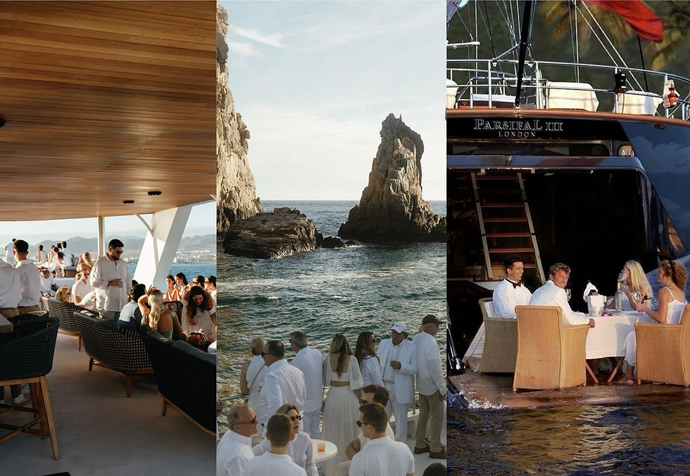 event party on a yacht in Spain