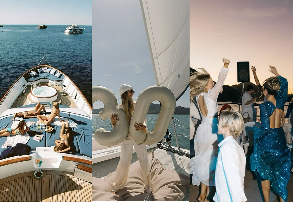 Birthday party on a yacht in spain