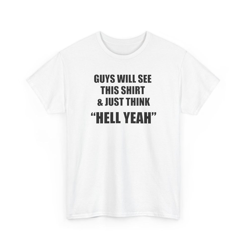 "HELL YEAH" Unisex White Heavy Cotton Tee