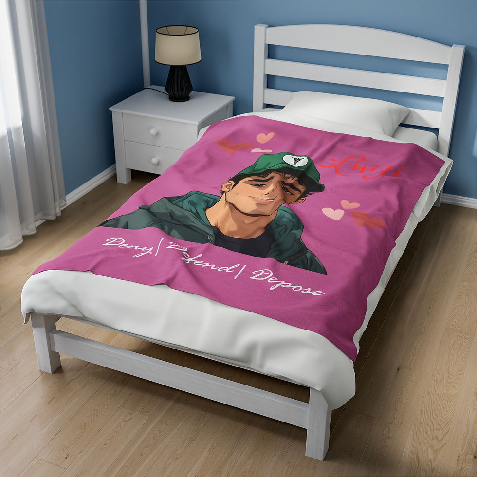 Thumbnail: "Deny, Defend, Depose" Velveteen Plush Blanket