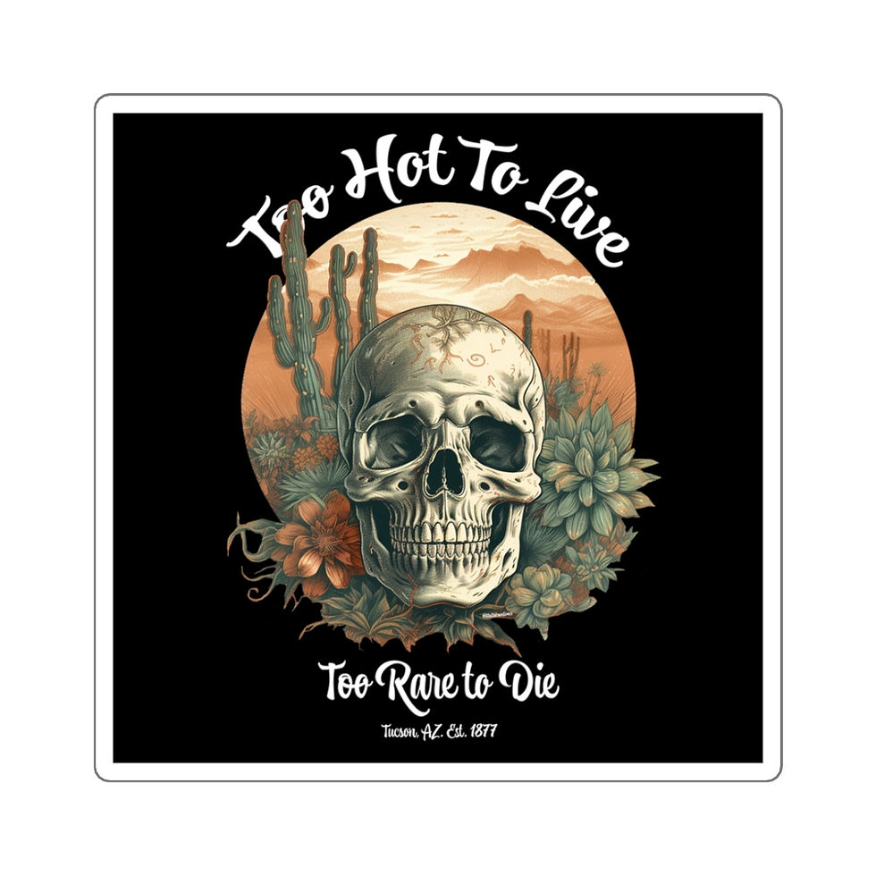 Thumbnail: "Too Hot To Live, Too Rare To Die" Var 3. Square Stickers