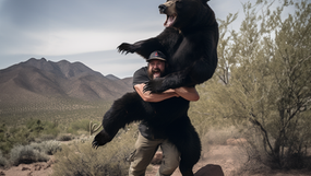 A Little Too Excited For Season: Wildcats Football Fan Actually Tries To Takes Bear Down