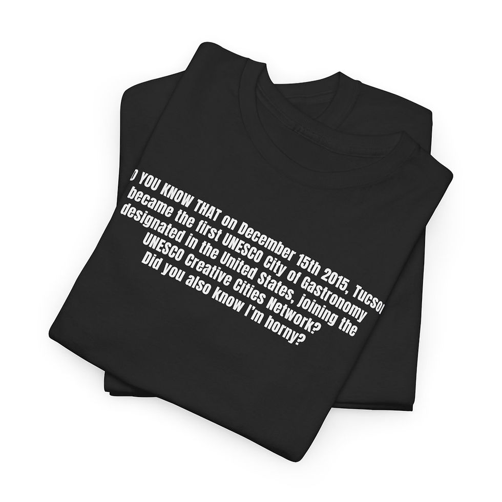 Thumbnail: "Tucson City of Gastronomy" Black Unisex Heavy Cotton Tee