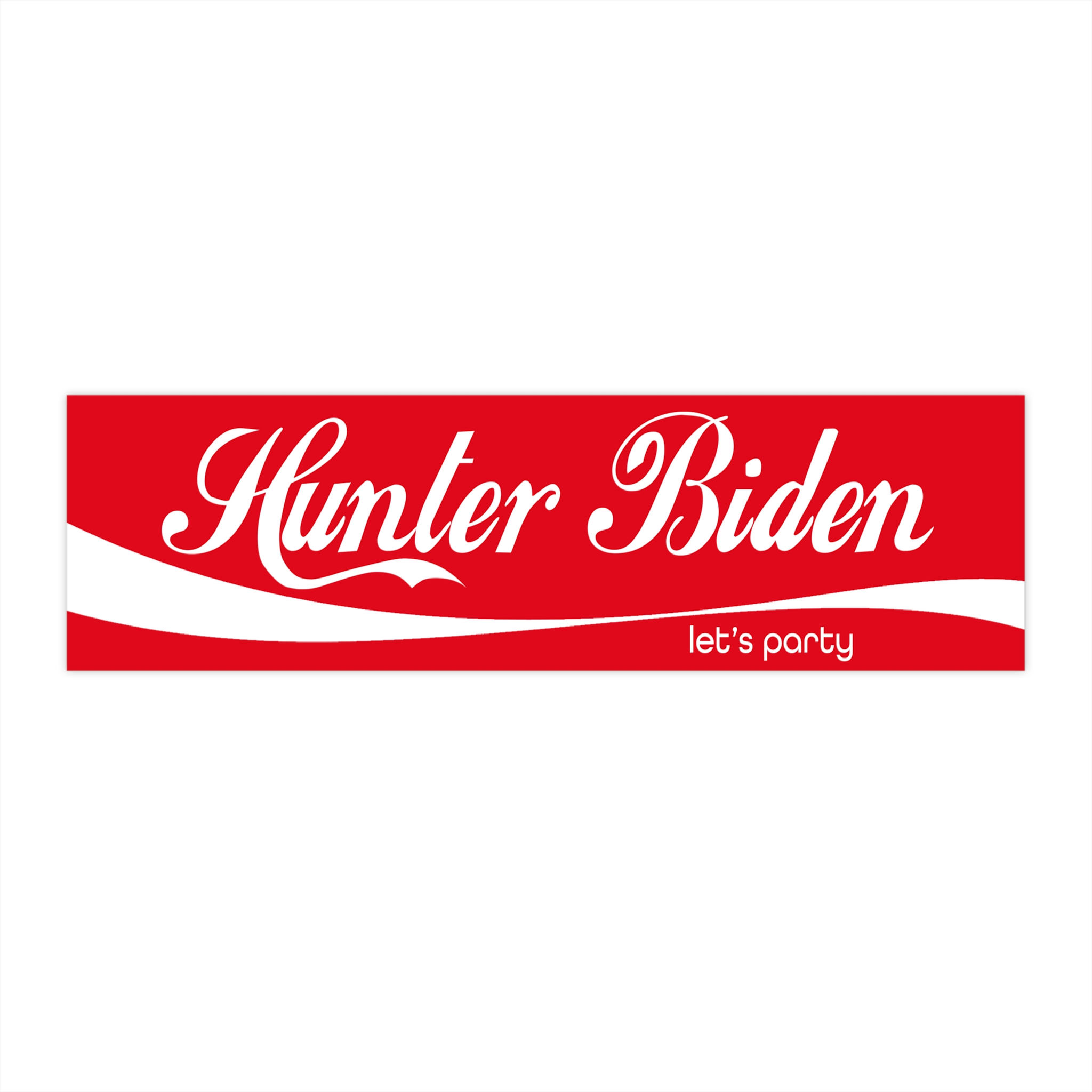 Bumper Sticker — 'Hunter Biden, let's party' Red Political Vinyl Decal