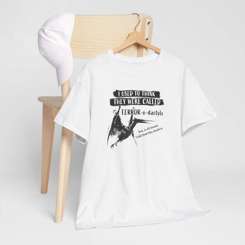 Thumbnail: "TERROR-o-dactyls" Unisex Heavy Cotton Tee