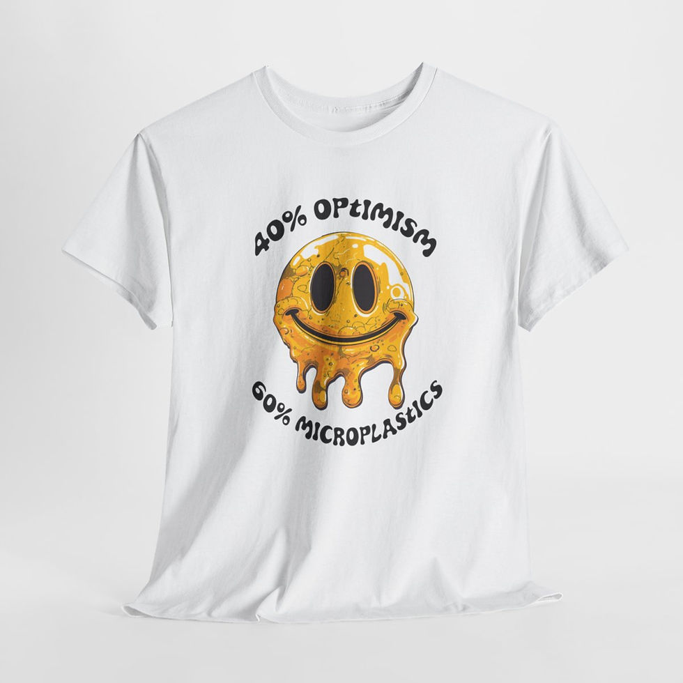 Thumbnail: "40% Optimism 60% Microplastics" Unisex Heavy Cotton Tee