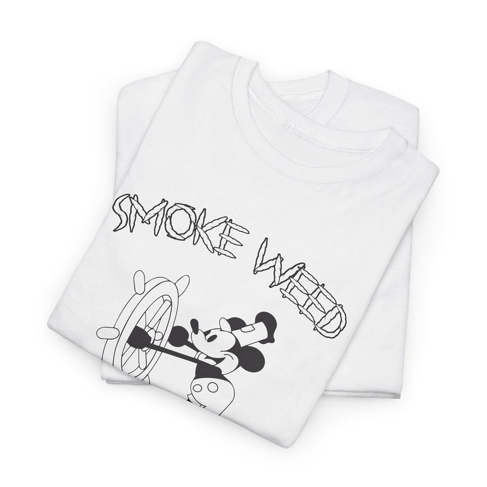 Thumbnail: "Smoke Weed Every Day Steamboat Willie" Unisex Heavy Cotton Tee