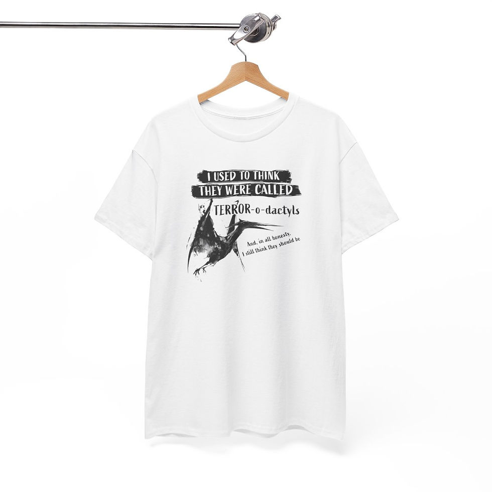 Thumbnail: "TERROR-o-dactyls" Unisex Heavy Cotton Tee