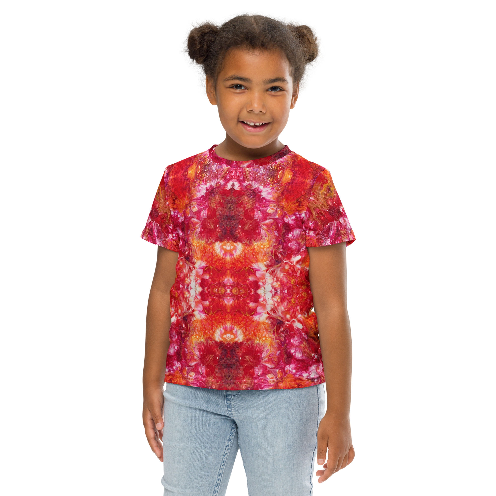 T-Shirt "Rotes Blütenmeer"