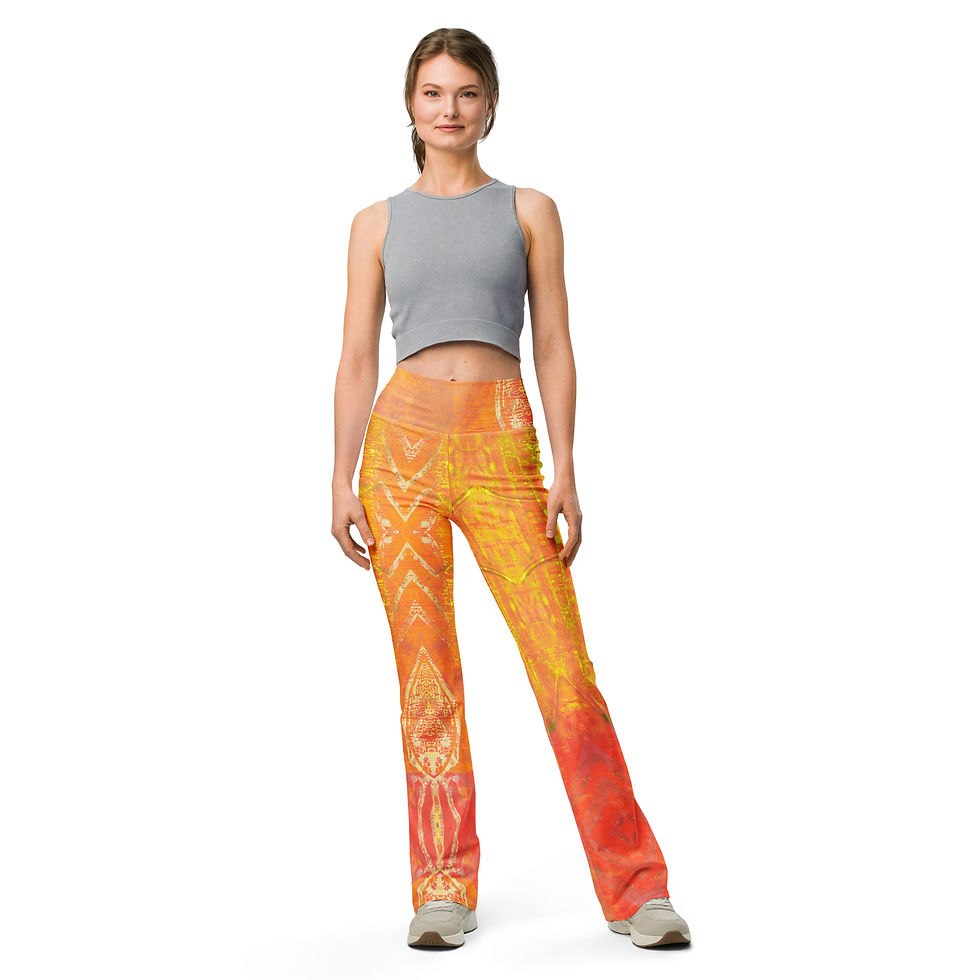 Miniaturbild: Flare Leggings "Zwei Herzen"