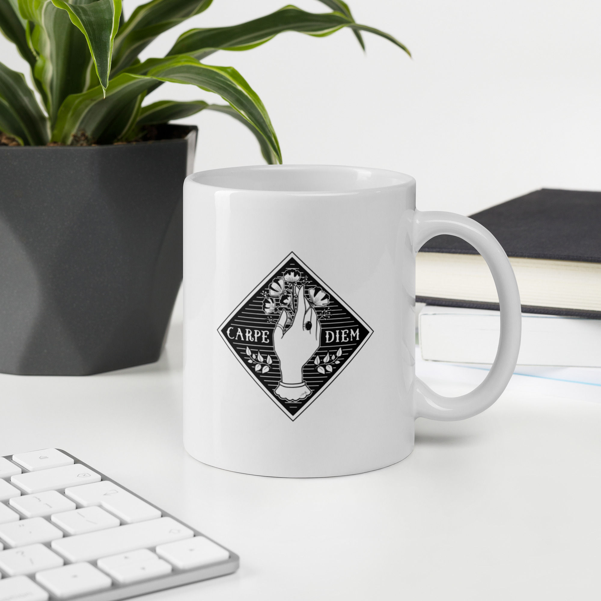 Carpe Diem - White glossy mug