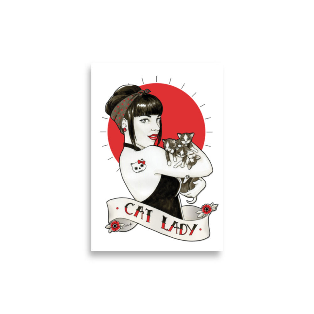 Cat Lady - A4 poster