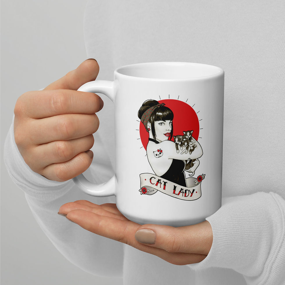 Miniature : Cat Lady - Tasse Blanche Imprimée
