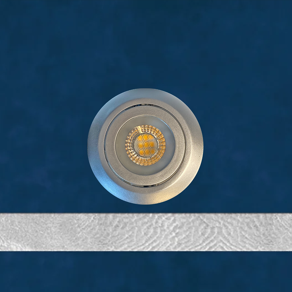 Laserleder-blau-silber-Lampe-silber