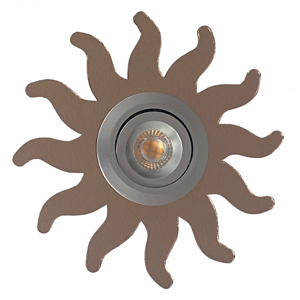Miniaturbild: LED-Abdeckung/Cover: Sonne Acrylglas Spiegel Gold