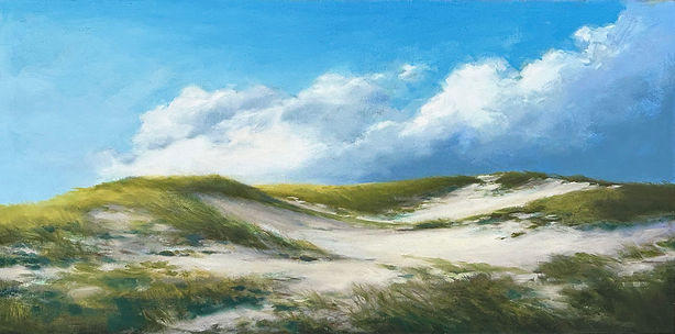 Arden Gallery - Margaret Gerding, "Summer Dune," 2025, oil on canvas, 20 x 40 inches, $5,500