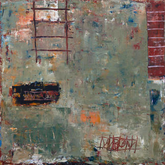 Arden Gallery - Bill Fisher, "Untitled Green," oil and cold wax on panel, 54 x 54 inches, $10,500