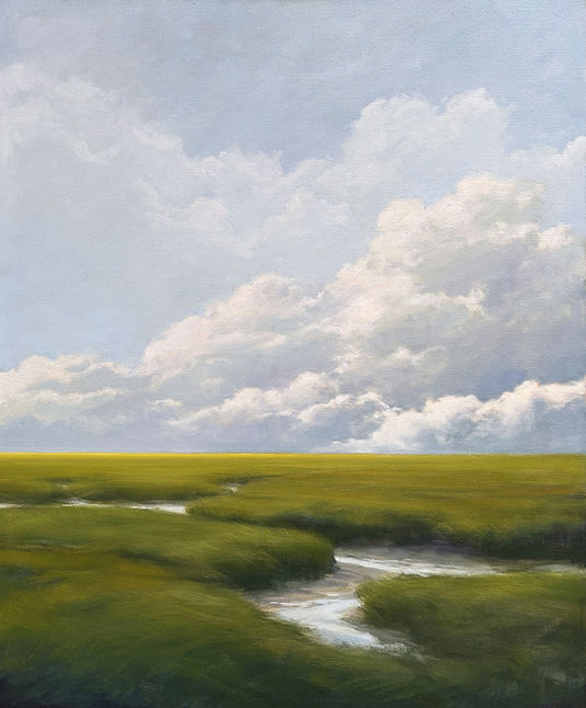 Arden Gallery - Margaret Gerding, "Low Clouds," 2026, oil on canvas, 48 x 40 inches, $9,500