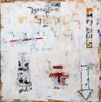 Arden Gallery - Bill Fisher, "Untitled 12345," oil and cold wax on panel, 54 x 54 inches - SOLD