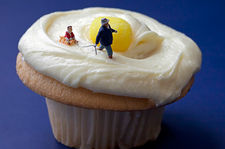 Arden Gallery - Christopher Boffoli, "Lemon Cupcake Sledding,"
acrylic-dibond mounted photograph, available: 12 x 18, 24 x 36, 32 x 48, 48 x 72"
