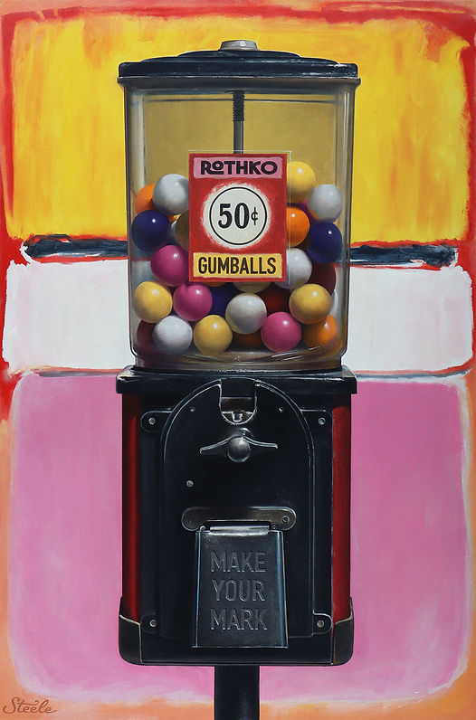 Arden Gallery - Ben Steele, "Make Your Mark," 2024, oil on canvas, 45 x 30 inches, $10,500