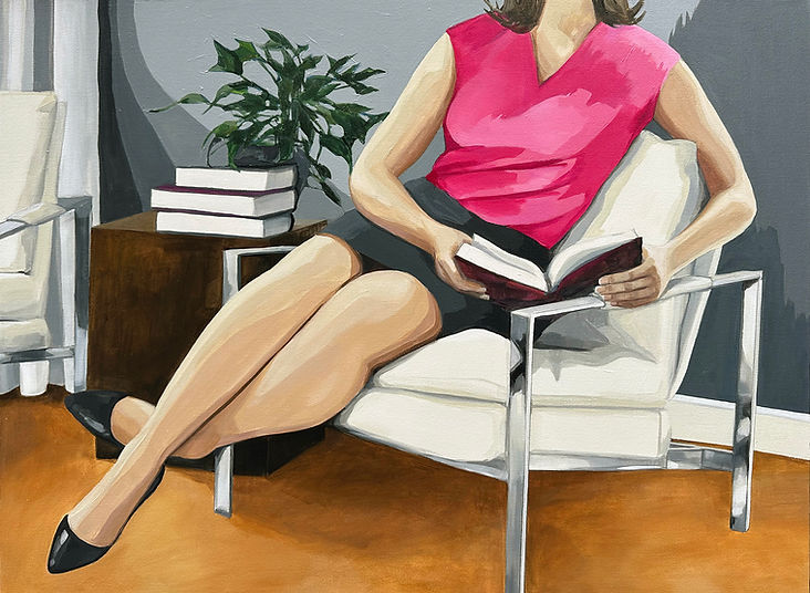 Arden Gallery - Leslie Graff, "What She Found Inside," 2025, acrylic on canvas, 40 x 30 inches, $6,300