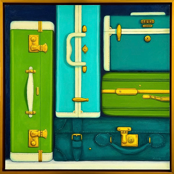 Arden Gallery - Michelle Schleider, "Going Places," 2026, oil on linen, 24 x 24 inches, $4,500