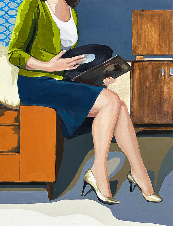 Arden Gallery - Leslie Graff, "For the Record," 2025, acrylic on canvas, 40 x 30 inches, $6,300
