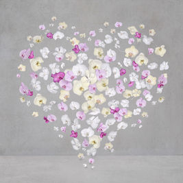 Arden Gallery - "Blooming Heart," Dye-sublimation aluminum print with acrylic face mount and white float frame, 18 x 18 inches, $2,000 each, limited editon of 12