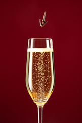 Arden Gallery -  Christopher Boffoli, "Champagne Swan Dive," acrylic-dibond mounted photograph, available: 18 x 12, 36 x 24, 40 x 30, 48 x 32"