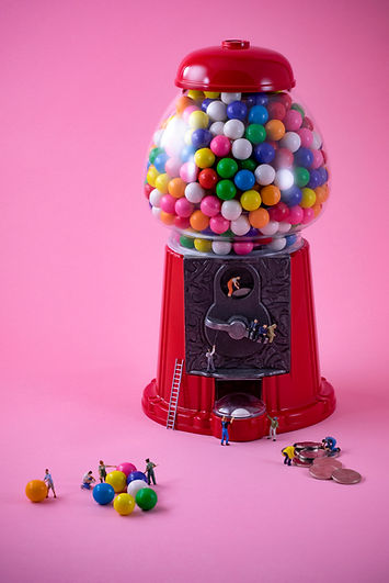 Arden Gallery - Christopher Boffoli, "Gumball Harvesters," acrylic-dibond mounted photograph, 36 x 24 inches (also available: 18 x 12, 48 x 32)